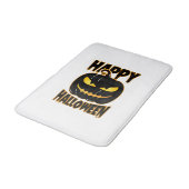 Frohes Halloween Kürbis Badematte (Schrägansicht)