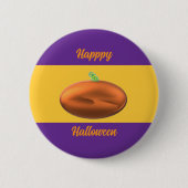 Frohes Halloween Kürbis Button (Vorderseite)