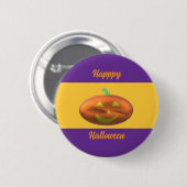 Frohes Halloween Kürbis Button (Vorne & Hinten)
