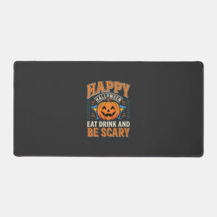Frohes Halloween Kürbis Essen Trinken Sei Gruselig Schreibtischunterlage