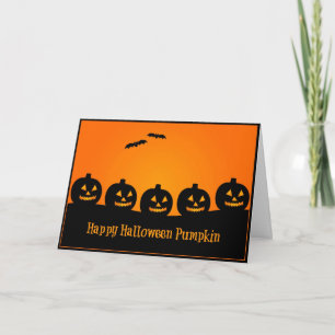 Frohes Halloween Kürbis - Halloween-Karte Karte