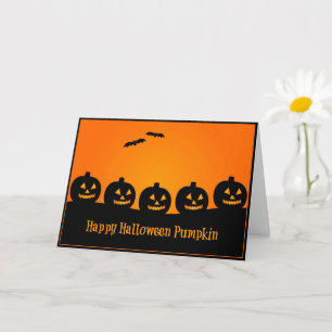 Frohes Halloween Kürbis - Halloween-Karte Karte