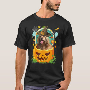 Frohes Halloween Kürbis Spaniel Cocker Hund Hexe C T-Shirt