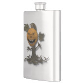 Frohes Halloween-Kürbisbaum Flachmann (Links)