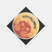 Frohes Halloween! Kürbisse Papier Serviette (Ecke)