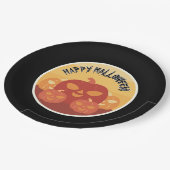 Frohes Halloween! Kürbisse Papier-Teller Pappteller (Schrägansicht)
