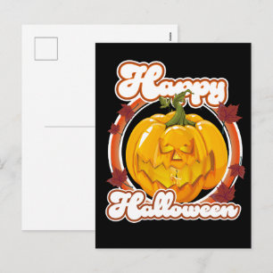 Frohes Halloween-Logo Feiertagspostkarte