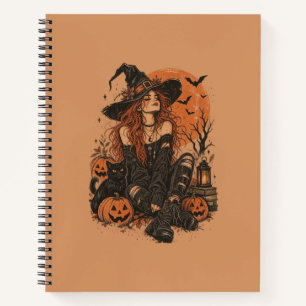 Frohes Halloween Mädchen Notizblock