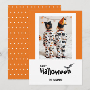 Frohes Halloween Modernes Ein-Foto Feiertagskarte
