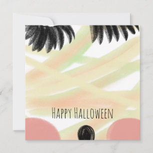 Frohes Halloween Mumie Handgezeichnet Dankeskarte