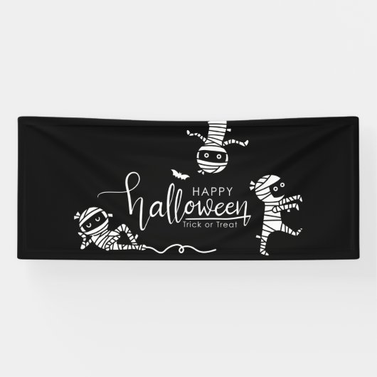 Frohes Halloween Mumien Banner (Horizontal)