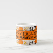 Frohes Halloween Orange Kürbis Espressotasse (Vorderseite)