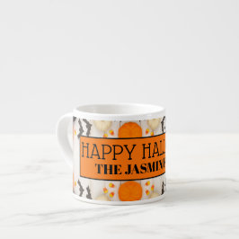 Frohes Halloween Orange Kürbis Espressotasse