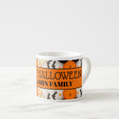 Frohes Halloween Orange Kürbis Espressotasse (Vorderseite Rechts)
