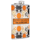 Frohes Halloween Orange Kürbis Flachmann (Rechts)