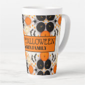 Frohes Halloween Orange Kürbis Milchtasse (Rechte Ecke)