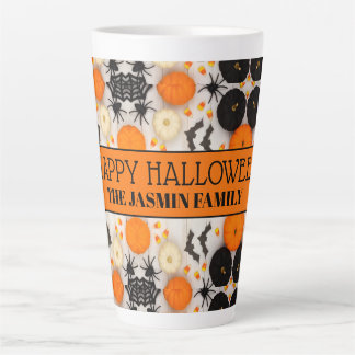Frohes Halloween Orange Kürbis Milchtasse