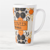 Frohes Halloween Orange Kürbis Milchtasse (Rechts)