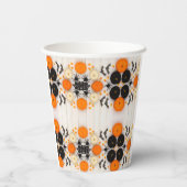 Frohes Halloween Orange Kürbis Pappbecher (Rückseite)