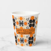 Frohes Halloween Orange Kürbis Pappbecher (Vorderseite)