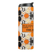 Frohes Halloween Orange Kürbis Thermosbecher (Nach links gedreht)