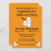 Frohes Halloween-Party Einladung (Vorne/Hinten)