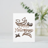 frohes Halloween Postkarte (Stehend Vorderseite)