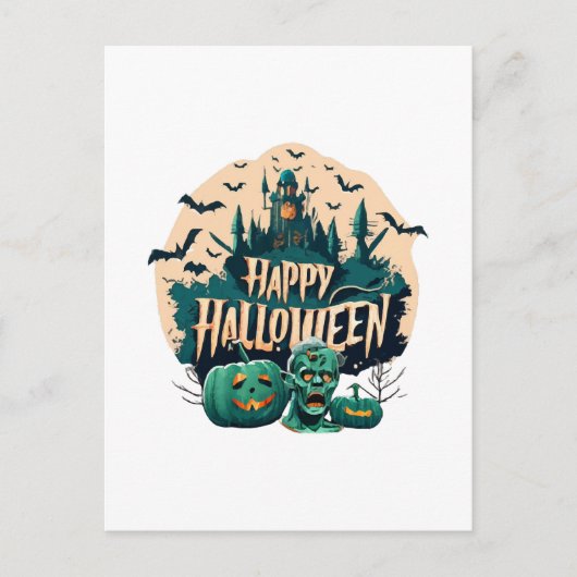 Frohes Halloween Postkarte (Vorderseite)