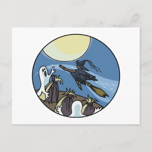Frohes Halloween Postkarte (Vorderseite)