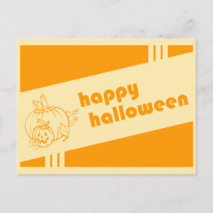 frohes halloween : retro : postkarte