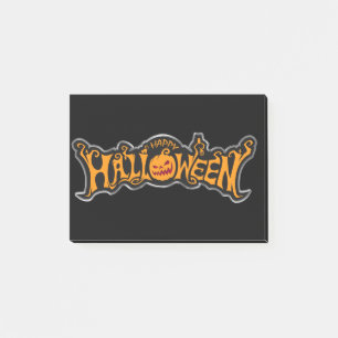 Frohes Halloween Ruby Eye Kürbis Silber Rahmen Post-it Klebezettel