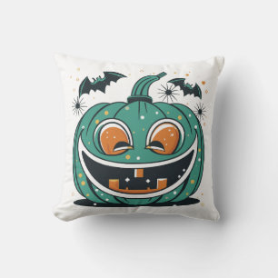 Frohes Halloween! Schnitze einen Kürbis! Kissen