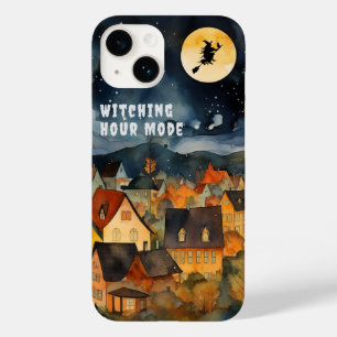 Frohes Halloween schwarze weiße Hexe Case-Mate iPhone 14 Hülle