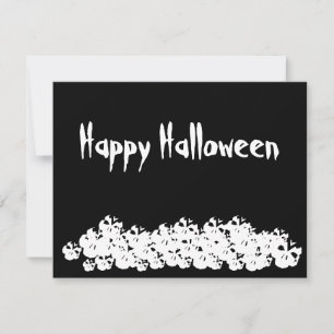Frohes Halloween schwarze weiße Skelette lustige K