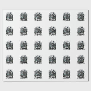 Frohes Halloween Skelett Laterne Schwarze Katze Fr Geschenkpapier