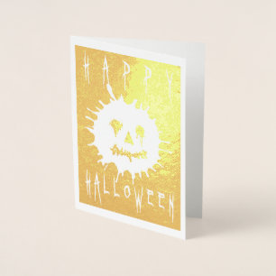 Frohes Halloween Splatolatern Folienkarte