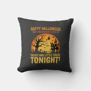 Frohes Halloween Spukhaus Süßes oder Saures Kissen