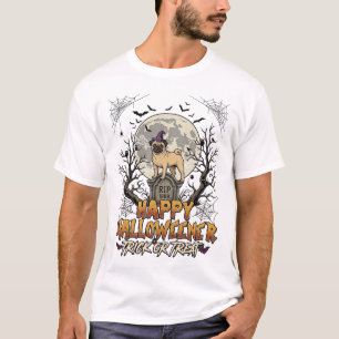 Frohes Halloween Streich oder Saß Halloween Mops W T-Shirt