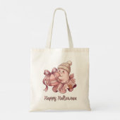 Frohes Halloween Süße Herbsternte Geist&Macaron Tragetasche (Rückseite)