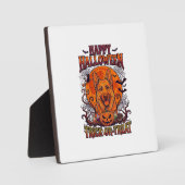 Frohes Halloween Süßes oder Saures Deutscher Schäf Fotoplatte (Vorderseite)
