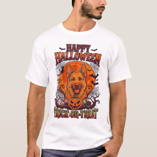 Frohes Halloween Süßes oder Saures Deutscher Schäf T-Shirt