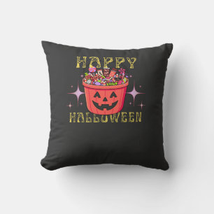 Frohes Halloween Süßigkeiten-Eimer werfen Kissen