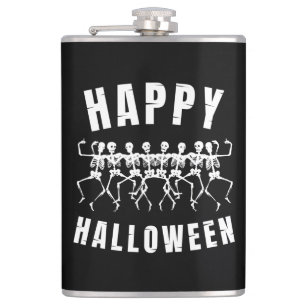 FROHES HALLOWEEN TANZENDE SKELETTE FLACHMANN