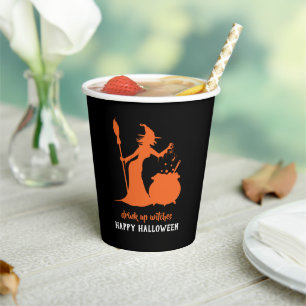 Frohes Halloween Trinkt Hexenparty-Potion Pappbecher