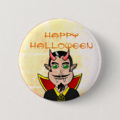 Frohes Halloween / Vampir Button (Vorderseite)