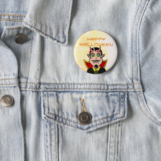 Frohes Halloween / Vampir Button (Beispiel)
