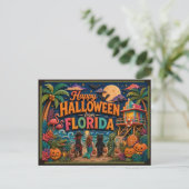 Frohes Halloween von Florida-Kindern Postkarte (Stehend Vorderseite)