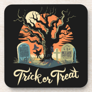 Frohes Halloween von Ihrem lustigen Friedhof! Getränkeuntersetzer