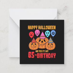 Frohes Halloween zum 65. Geburtstag Mitteilungskarte