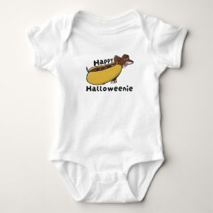 Frohes Halloweenie Hotdog Dachshund Baby Strampler